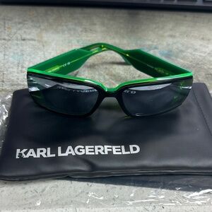 Karl Lagerfeld Emerald and Ebony Sunglasses